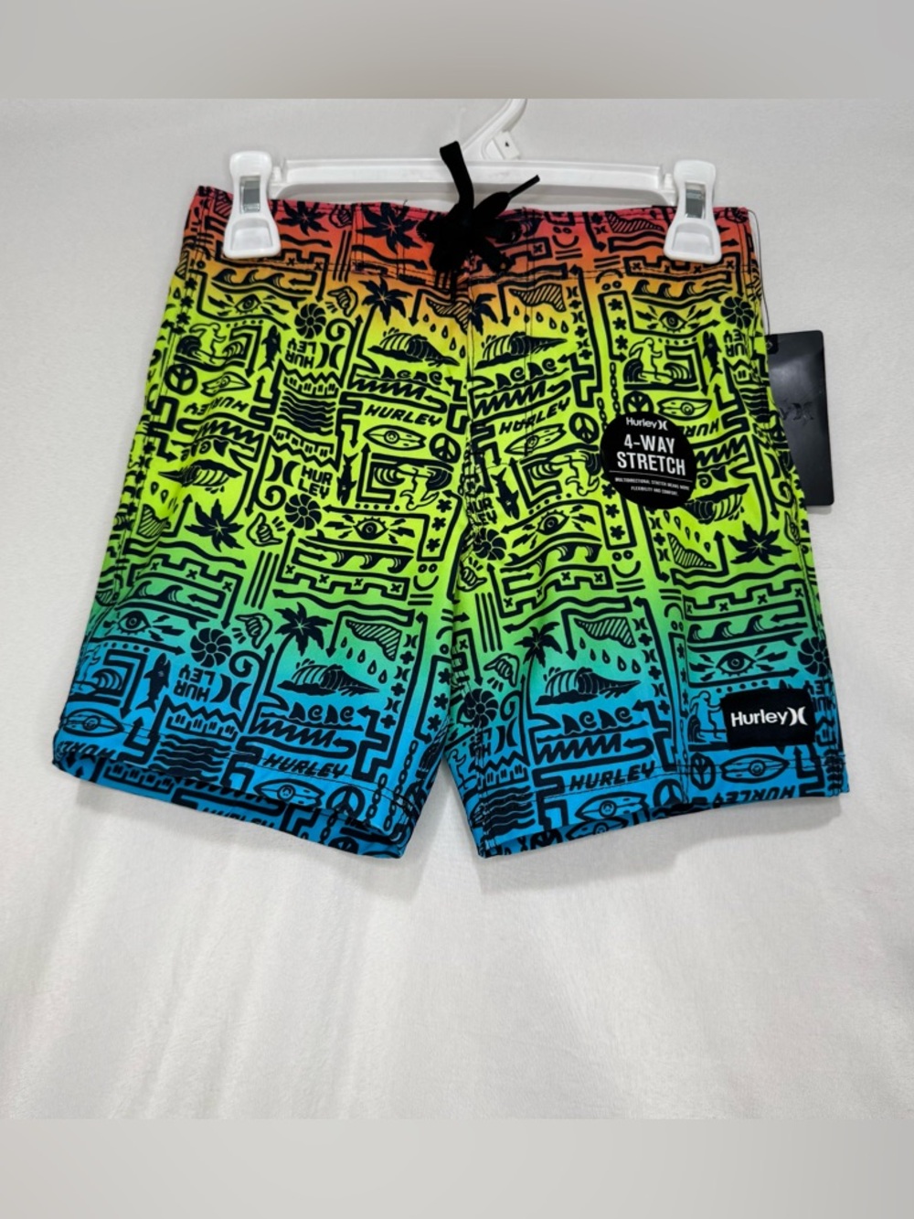 Boys Hurley Print Boardshorts Size 4